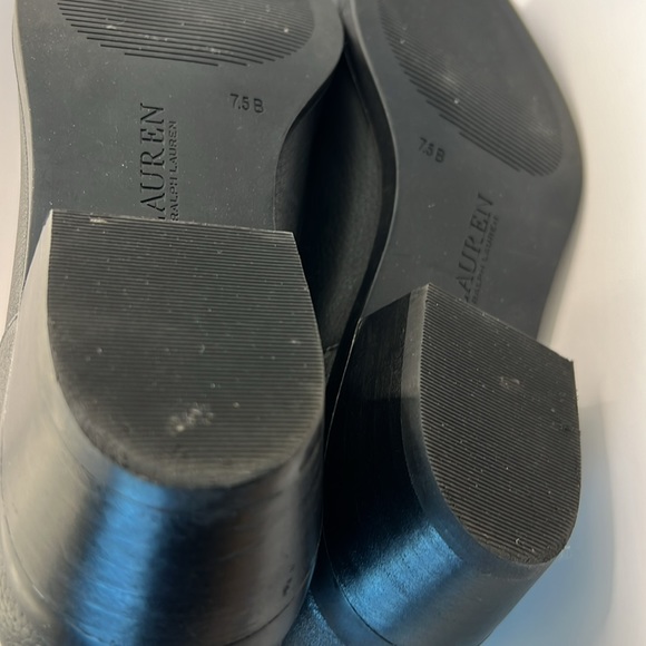 Ralph Lauren Prestyn-Bo-Bte Black Tumbled Leather size 7.5 - Picture 9 of 10